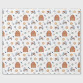 Boerderij Verjaardag inpakpapier (Vlak)