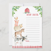 Boerderij Verjaardag Jongen Barnyard Time Capsule Kaart (Voorkant)