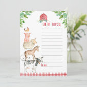 Boerderij Verjaardag Jongen Barnyard Time Capsule  Kaart (Staand voorkant)