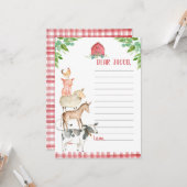 Boerderij Verjaardag Jongen Barnyard Time Capsule  Kaart (Voorkant / Achterkant in situ)