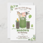 Boerderij Verjaardag Jongen Oude MacDonald Barnyar Kaart (Voorkant)