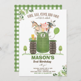 Boerderij Verjaardag Jongen Oude MacDonald Barnyar Kaart