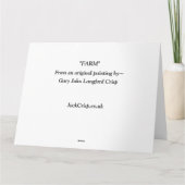 "BOERDERIJ" ~ Verjaardag Kaart voor zoon (Achterkant)