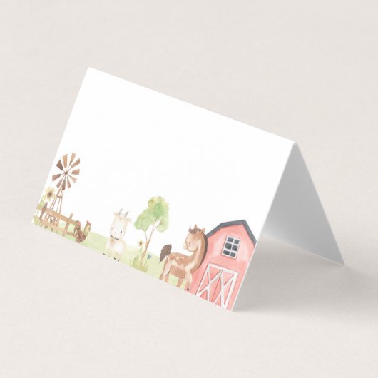 Boerderij Verjaardag of Baby shower Buffet Food La Kaart (Voorkant)