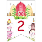 Boerderij Verjaardag Plaid Gepersonaliseerde foto Vlaggetjes (Eerste vlag)