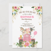 Boerderij Verjaardag Roze Oude MacDonald Barnyard  Kaart (Voorkant)