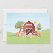 Boerderij Verjaardag Uitnodiging - Waterverf - Bar (Achterkant)