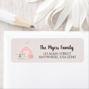 Boerderij verjaardag Uitnodigt het Etiket van het