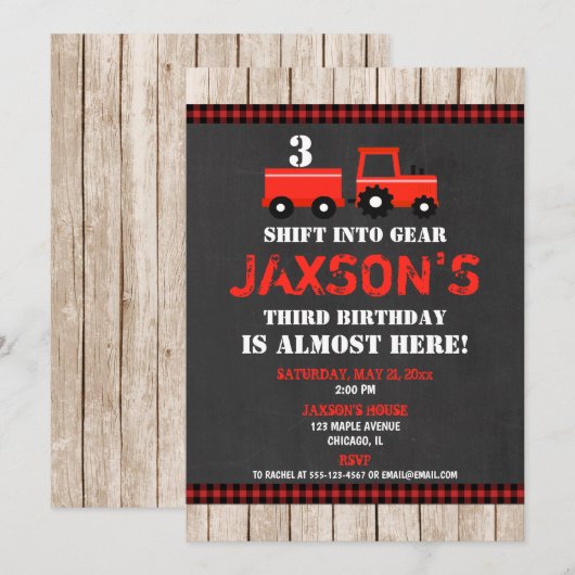 Boerderij verjaardagscadeau kaart (Voorkant / Achterkant)