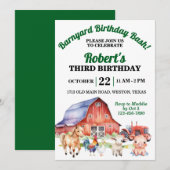 Boerderij Verjaardagsfeest Kaart (Voorkant / Achterkant)