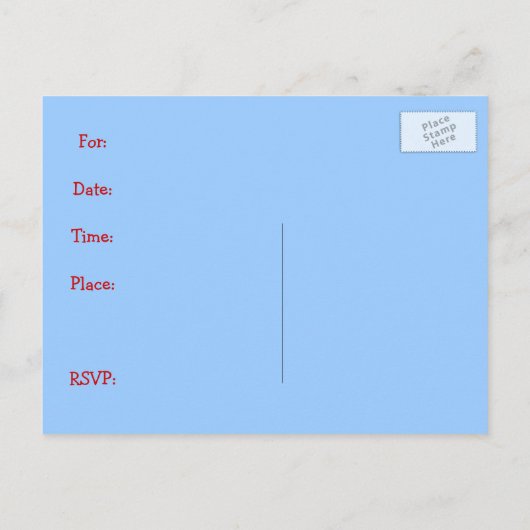 Boerderij Verjaardagsfeest-Personaliseer het Uitnodiging Briefkaart (Achterkant)