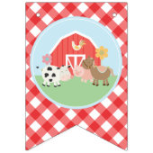 Boerderij verjaardagsfeest vlaggenlijn banner (Eerste vlag)