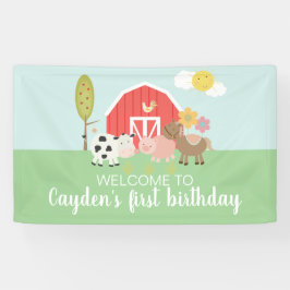 Boerderij verjaardagsfeest welkomstbord banner