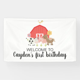 Boerderij verjaardagsfeest welkomstbord banner