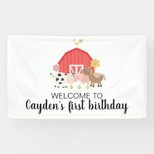 Boerderij verjaardagsfeest welkomstbord banner
