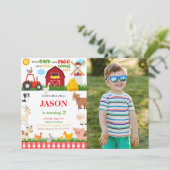 Boerderij Verjaardagsfeestfoto Kaart (Staand voorkant)