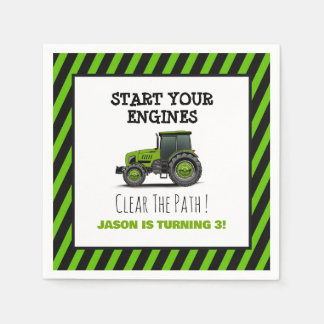 Boerderij verjaardagsfeestje Green Tractor Boys Servet