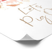 Boerderij verjaardagsfeestje laten we uithangbord poster (Hoek)