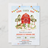 Boerderij verjaardagsfeestje met malse boerderijdi kaart (Voorkant)