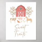 Boerderij Verjaardagsfeestje Sweet Treats Teken Poster (Voorkant)