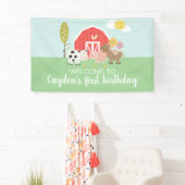 Boerderij verjaardagsfeestje welkomstbord banner (Insitu)