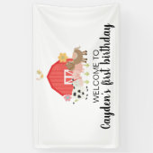 Boerderij verjaardagsfeestje welkomstbord banner (Verticaal)