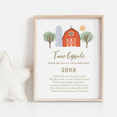 Boerderij verjaardagsfeestmaal Capsule Sign Poster