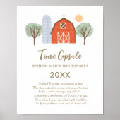 Boerderij verjaardagsfeestmaal Capsule Sign Poster (Voorkant)