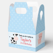Boerderij Verjaardagsgunstbox (geveldoos) - Blauw Bedankdoosjes (Geopend)