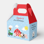 Boerderij Verjaardagsgunstdozen (geveldoos) - Blue Bedankdoosjes (Voorkant Zijde)