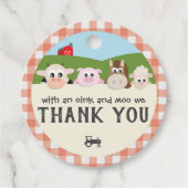 Boerderij verjaardagsgunsttag bedankjes labels (Voorkant)