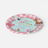 Boerderij Verjaardagspapier Bord 7"Oude MacDonald (Gekanteld)