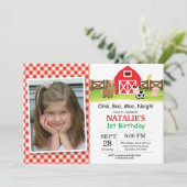 Boerderij verjaardagsuitnodiging Barnyard-feestje Kaart (Staand voorkant)