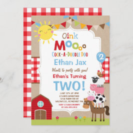 Boerderij Verjaardagsuitnodiging Barnyard Verjaard Kaart