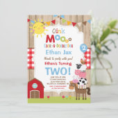 Boerderij Verjaardagsuitnodiging Barnyard Verjaard Kaart (Staand voorkant)