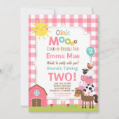 Boerderij Verjaardagsuitnodiging Barnyard Verjaard Kaart (Voorkant)