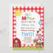 Boerderij Verjaardagsuitnodiging Barnyard Verjaard Kaart (Voorkant)