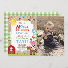 Boerderij Verjaardagsuitnodiging Barnyard Verjaard Kaart