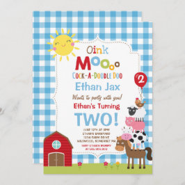 Boerderij Verjaardagsuitnodiging Barnyard Verjaard Kaart