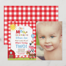 Boerderij Verjaardagsuitnodiging Barnyard Verjaard Kaart