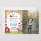 Boerderij Verjaardagsuitnodiging Barnyard Verjaard Kaart (Voorkant)