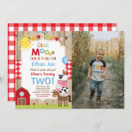 Boerderij Verjaardagsuitnodiging Barnyard Verjaard Kaart