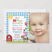 Boerderij Verjaardagsuitnodiging Barnyard Verjaard Kaart (Voorkant)