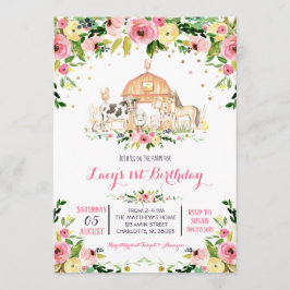 boerderij Verjaardagsuitnodiging, boerderij Verjaa Kaart