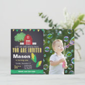 Boerderij verjaardagsuitnodiging met foto kaart (Staand voorkant)