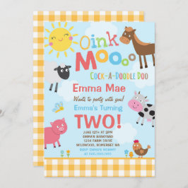 Boerderij Verjaardagsuitnodiging Oud MacDonald Boe Kaart