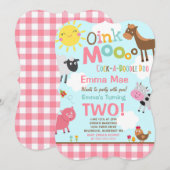 Boerderij Verjaardagsuitnodiging Oud MacDonald Boe Kaart (Voorkant / Achterkant)