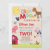 Boerderij Verjaardagsuitnodiging Oud MacDonald Boe Kaart (Voorkant)