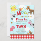 Boerderij Verjaardagsuitnodiging Oud MacDonald Boe Kaart (Voorkant)