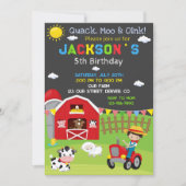 Boerderij verjaardagsuitnodiging Ranch cowboy part Kaart (Voorkant)